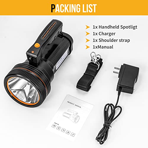 Lampe torche tactique pour coupure de courant 6000 lumens noire - 6