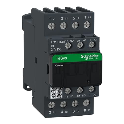 Image of Schneider Electric, TeSys D, LC1DT40BL, Contactor - 4P(4 NO) - AC-1-440 V 40 A - 24 V DC low cons coil