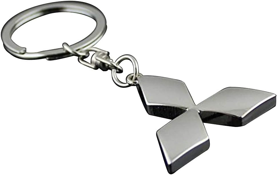 Car Logo Key Chain Rings for Man and Women Chrome Plated Key Rings (fit Mitsubishi)