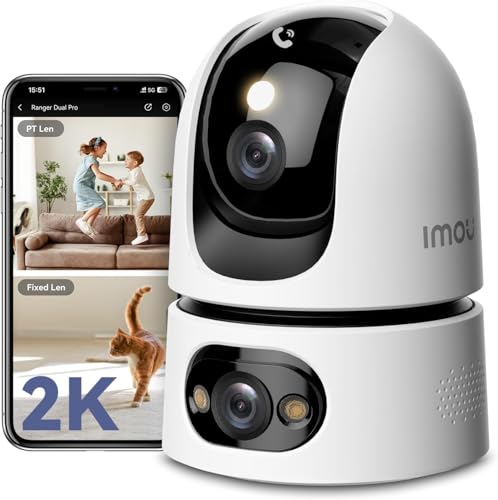 Imou 6MP(2K+2K) Cámara IP WiFi 360° Doble Lente, Cámara Vigilancia WiFi Interior con Visión Nocturna, AI Detección de Humano/Sonido Anormal, Seguimiento Automatico, Audio Bidireccional, Modo Privado