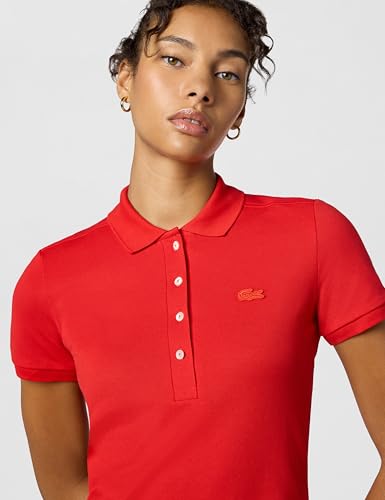Image of Lacoste Women's Slim Fit Stretch Petit Pique Polo Dress