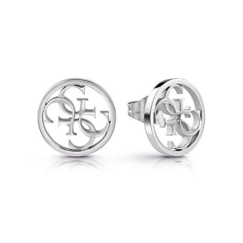 Guess Pendientes de botón Mujer chapado en plata - UBE28073