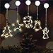 Produktbild Kompassswc LED Fensterlicht 5 Stück(Stern,Glocke,Hirsch,Engel,Weihnachtsbaum) led Fenstersilhouette Saugnapf Fensterbild Weihnachtsbeleuchtung Kinderzimmer Schaufenster Weihnachtsdeko