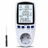 ✔ RAFFINIERTE GENAUIGKEIT & ÜBERLASTSCHUTZ : Eingebauter hochpräziser Stromsensor. Gewährleistet die beste Genauigkeitsklasse 1.0. Sobald die gesamte Leistung die Nennleistung des Displays überschreitet, zeigt die LCD-Anzeige 