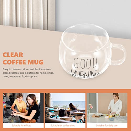 Healvian Heat-Resistant Glass Milk Cup for Breakfast Microwave Safe for Cereal Bowls and Morning Glass Mug - Image 4