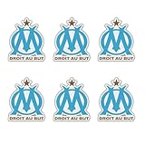 Grenadine Boutique - Autocollants Logo OM Stickers Olympique de Marseille - Lot de 6 autocollants 6 cm