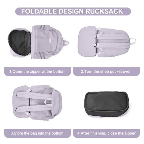 coofay Gym Backpack For Women Waterproof Backpack With Shoe Compartment Lightweight Travel Backpack Sports Backpacks Large Gym Bag