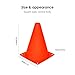 REEHUT 7.5 Inch Plastic Sport Training Traffic Cone (Set of 12, Orange)