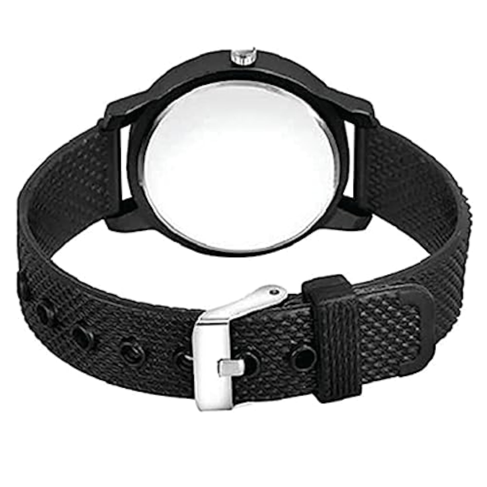 Women's Black Metal Analog Watch with Pink Dial