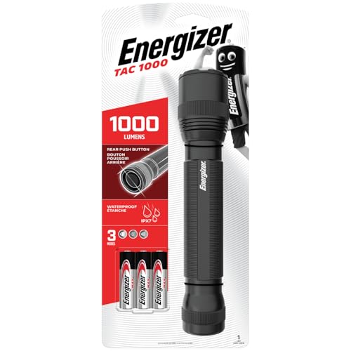 Energizer LED Taschenlampe, TAC 1000, Extrem Hell für Haushalt, Outdoor und Notfall, Batterie Enthalten Energizer LED Taschenlampe, TAC 1000, Extrem Hell für Haushalt, Outdoor und Notfall, Batterie Enthalten