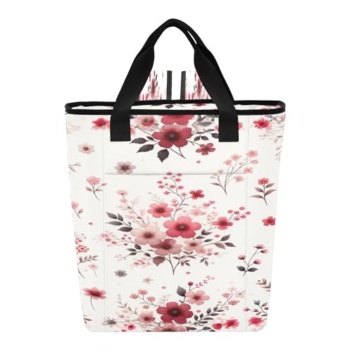 PYBUG Wild Flower Reusable Insulated Backpack 36 Cans,Large Leakproof Portable Cooler Tote Organizer for Office Picnic Hiking Beach BBQ