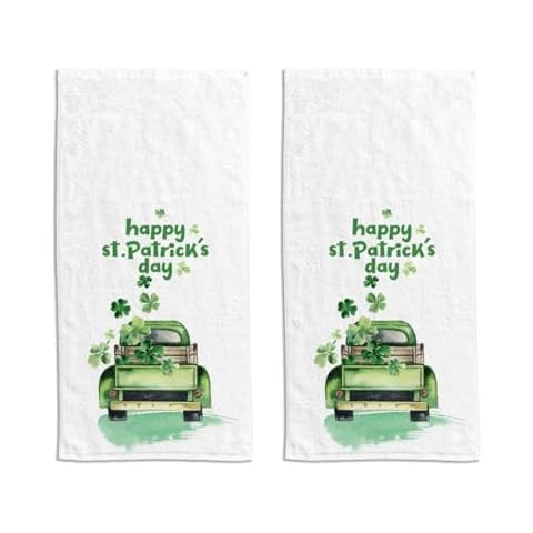 BVOGOS Set of 2 Green Retro Car Towels Cover