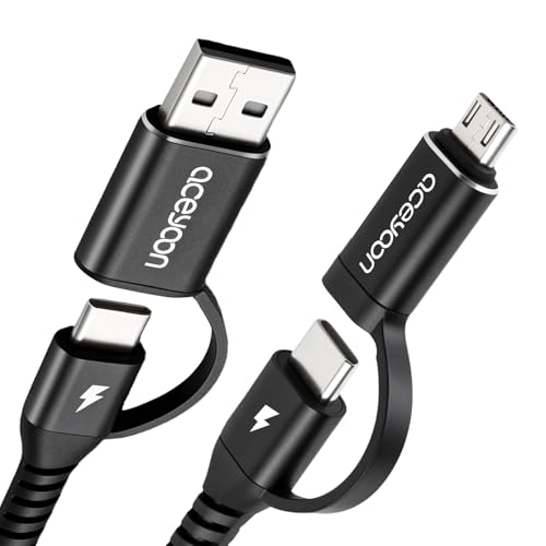 Aceyoon 4 in 1 Multi Cavo USB 1M, 60W Cavo