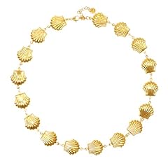 seashell gold necklace