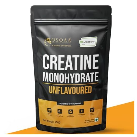 OSOAA 100% Creapure from Germany, Micronized Creatine Monohydrate Powder - 250g | 3g Creatine/Serving | Pre/Post Workout Supplement for Muscle Repair & Recovery | Supports Athletic Performance & Power