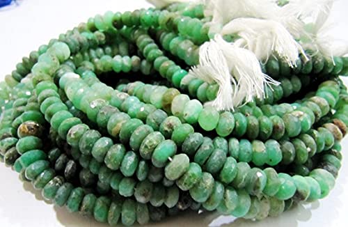 Chrysoprase naturelle perles facettées de luxe pour création bijoux