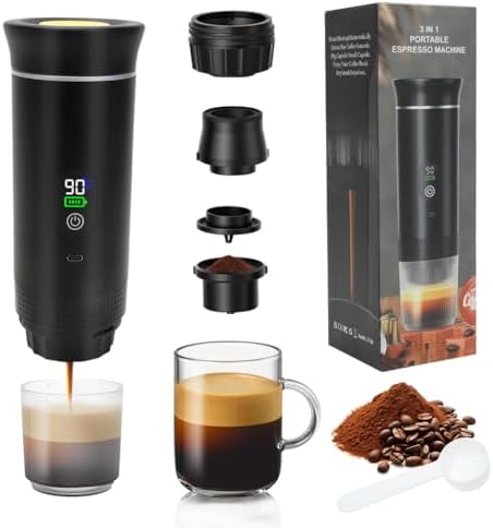 Cafetera expreso portátil 3 en 1 para camping