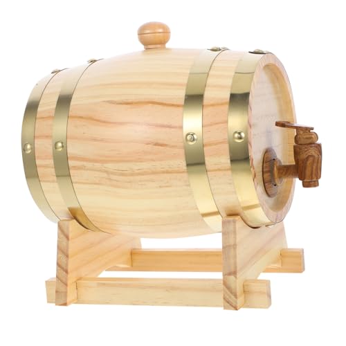 FUNNETOYU Barril De Madera Maciza para Cerveza y Vino Añejamiento y Almacenamiento De Bebidas Decoración De Fiestas