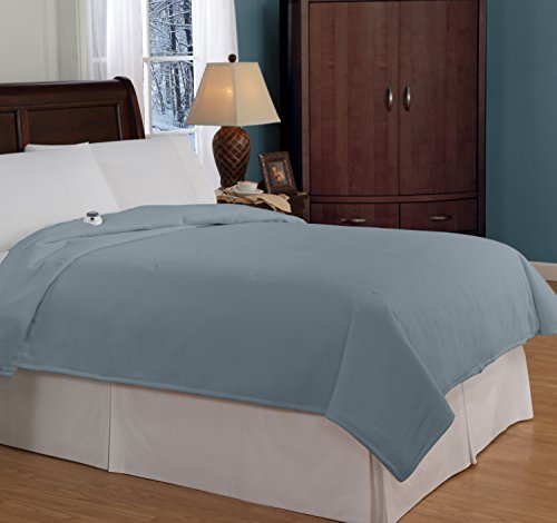 SoftHeat by Perfect Fit | Luxury Fleece Electric Heated Blanket with Safe & Warm Low-Voltage Technology (King, Gray) - Thumbnail 2