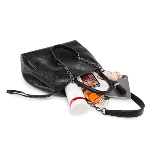 Women Large Capacity Leather Handbag Trendy Shoulder Bag for Ladies Chain Strap Tote Bag4