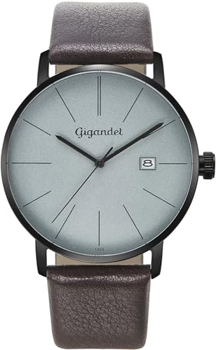 Montre en Cuir Gigandet Hommes Quartz pour Rehausser Votre Style Business au Bureau