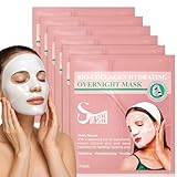 Bio Collagen Face Mask Overnight, 6 Pack – Hydrogel Korean Face Masks, Hydrating Collagen Mask for All Skin Types, Anti-Aging Face Masks Skincare, Deep Moisturizing, Improves Elasticity & Radiance