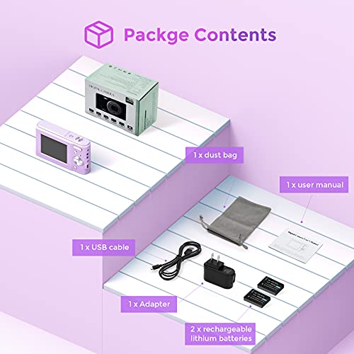 Toberto Digital Camera, 1080P Hd Vlogging Lcd Mini Camera With 16X Zoom 36Mp Digital Point And Shoot Camera Video Camera, For Kids Students Beginners Beauty Face #TOP7