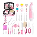 28 en 1 kit de cuidado de la salud y aseo del bebé, kit de cortadora de uñas eléctrica con gas cólico, passer aspirador...