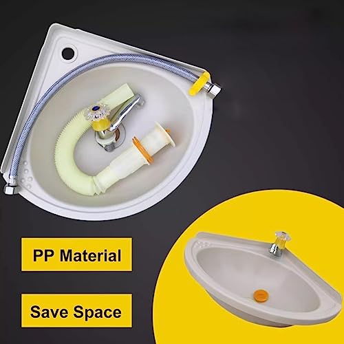 Lavabo de baño RV de esquina para solucionar la falta de espacio 4