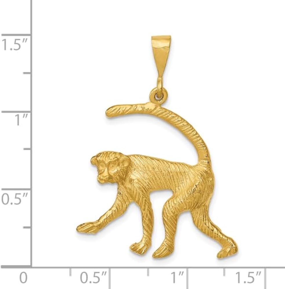Amazon.com: IceCarats 14K Solid Yellow Gold Monkey Necklace Chain