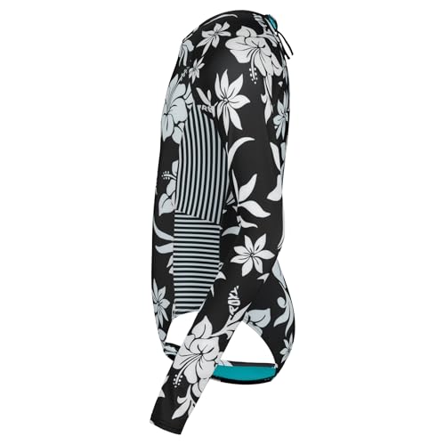 Image of Roxy Girls' Long Sleeve One-piece Rashguard Swimsuit with UPF 50+ Sun Protection, Quick Drying Bathing Suit