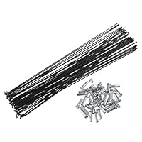 Lot De 36 Rayons De Vélo X AUTOHAUX - 14G 255mm - Noirs Avec écrous - Universel