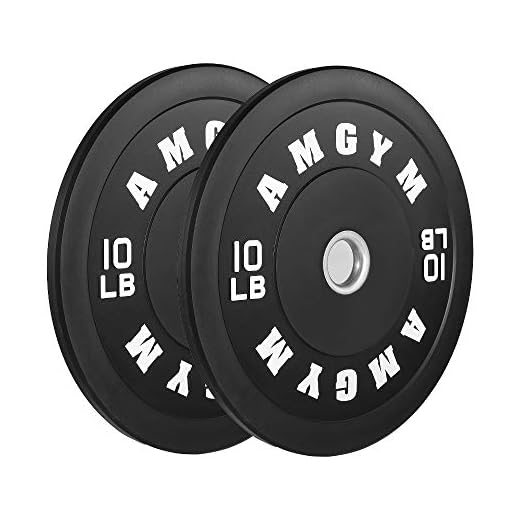 AMGYM LB Bumper Plates Olympic Weight Plates, Bumper Weight Plates, Steel Insert, Strength Training