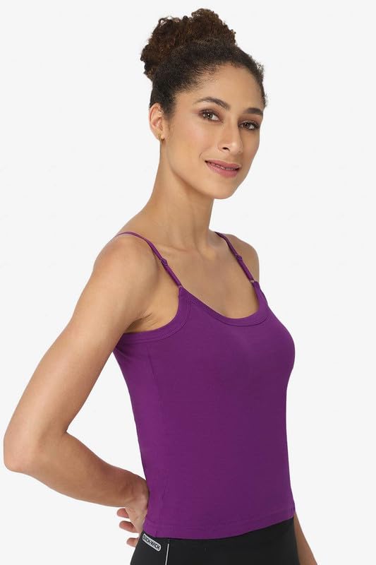 Image of Intimacy Cotton Camisole for Women with Adjustable Straps - Soft & Breathable Everyday Wear Slip for Women