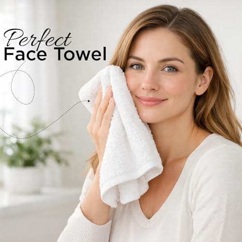 Image of DAN RIVER 24 Pack Wash Cloths for Showering [12x12] - 100% Cotton Washcloths Premium Quality Flannel Face Cloths for Bathroom, Highly Absorbent and Soft Feel Wash Clothes, Black