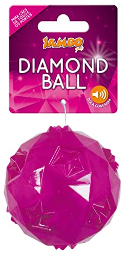 Bola Diamond Tpr Grande Rosa Jambo para Cães