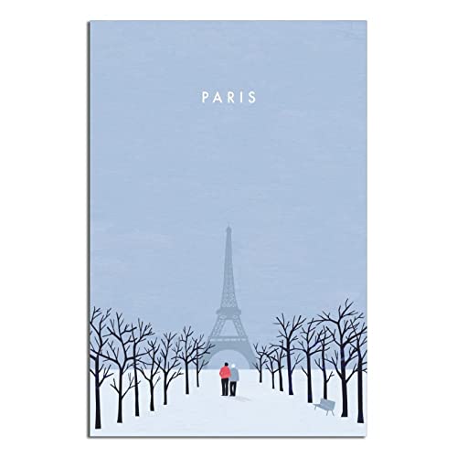 YONGCAI Vintage Paris France Travel Poster Canvas Wall Home Room Decor Art Poster Painting Picture Print Gift Posters