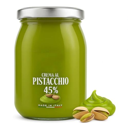 Image of Pistachio Cream Spread - 600g | Creamy & Spreadable, Versatile Paste | Authentic Italian Pistachio-Spread with 45% Pistachios – Gluten-Free, Palm Oil-Free