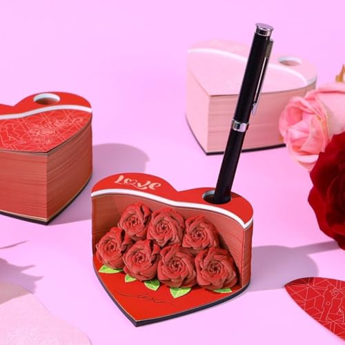 Assortiment de notes détachables roses 3D pour ne plus jamais oublier vos tâches - 6