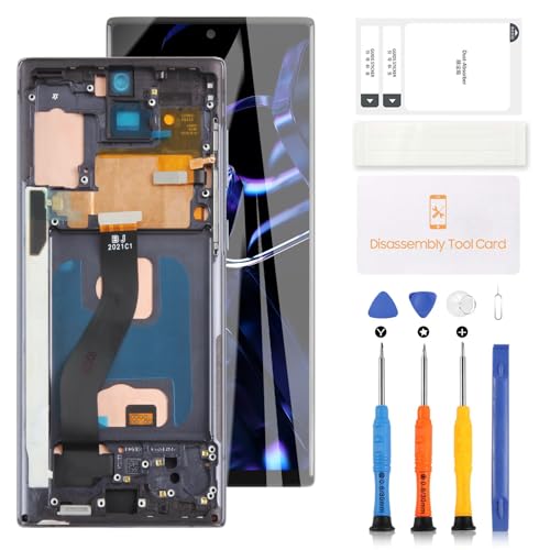 [Compatibilità] : [Non impronte digitali, nero con cornice, non per Samsung Galaxy Note 10 Plus/Note 10 Lite] Schermo LCD di ricambio di alta qualità e montaggio touch screen per Samsung Galaxy Note 10 SM-N970F SM-N970U SM-N970W Display. Si prega di verificare prima dell'acquisto se il modello del prodotto è compatibile con il vostro telefono.