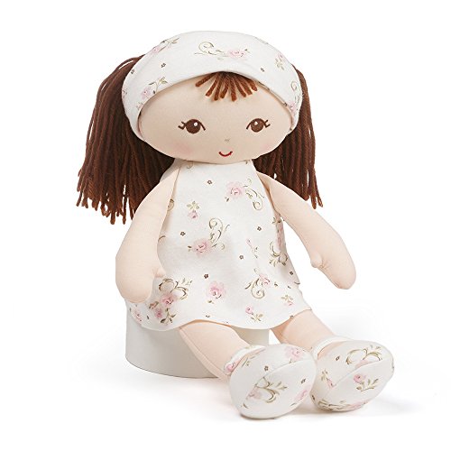 Baby GUND x Little Me Brunette Stuffed Plush Doll Toy, 13"