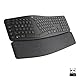 Logitech ERGO K860 kabellose ergonomische Tastatur – geteilte Tastatur, Handballenauflage, natürliches Tippen, schmutzabweisendes Material, Bluetooth und USB-Verbindung, für Windows/Mac - Graphit