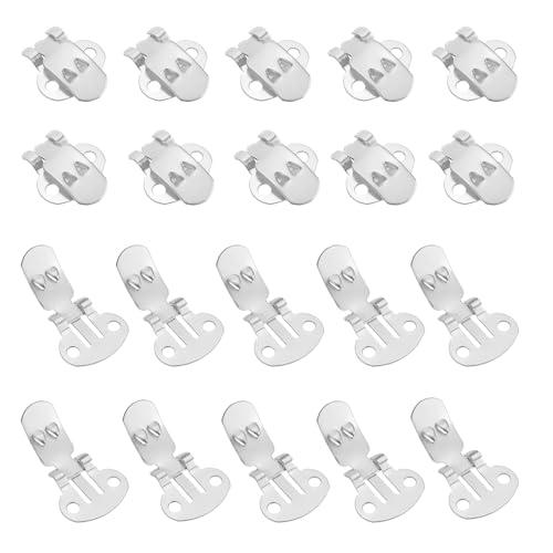 Ckyleole Flat Blank Shoe Clips Carbon Steel 20 Pieces Silver 25 mm Shoes Supplies Shoe Embellishments without Damaging your Shoes for Crafts Decoration Project Shoes Decoration