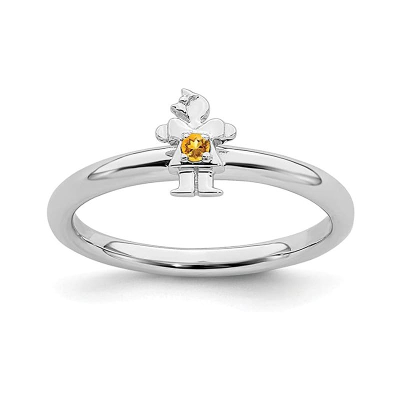 Bague en citrine ronde et argent 925 pour un style musical au quotidien