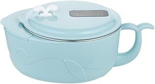 ibasenice 1Pc Tigela De Suplemento Alimentar Crianças Louça Ventosa Tigelas Para Bebês Crianças Talheres Temperatura Tigela De Comida Infantil Tigela De Segurança Crianças Talheres