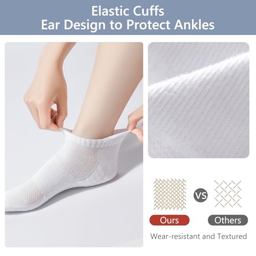 6 Pairs Ankle Socks for Women Men, Cotton Athletic Non Slip Socks for Women Men3