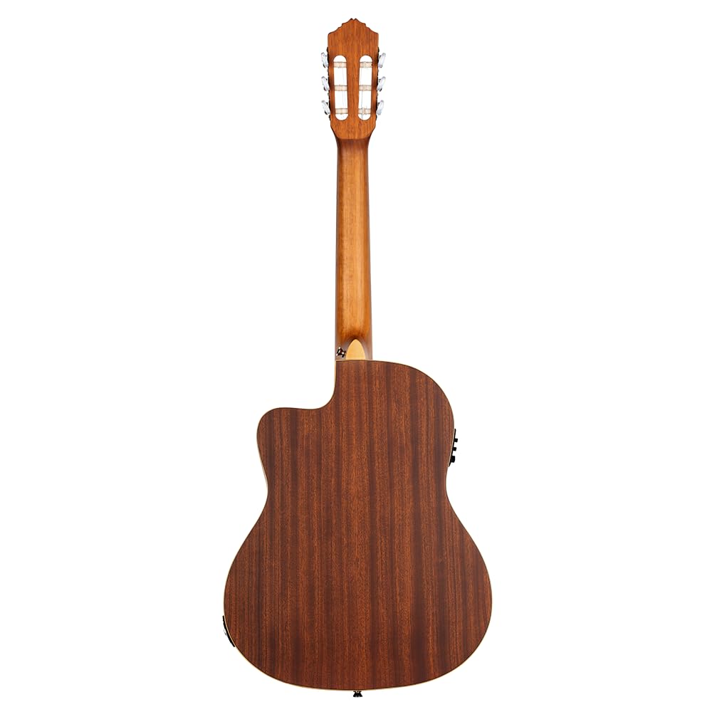 Ortega Guitars Chitarra Concerto Thinline Elettro-acustica - Serie Family - Slim Neck - include Gig Bag - top in mogano/abete (RCE125SN)