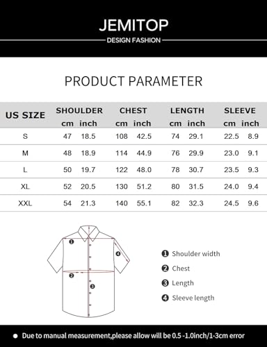 Jemitop JTZDZ31-NAVYBLUE-L Men'S Stretch Wrinkle Free Short Sleeve Texture Shirts Summer Casual Stylish Lightweight Button Down Beach Vacation Shirt Navy Blue L thumb #6