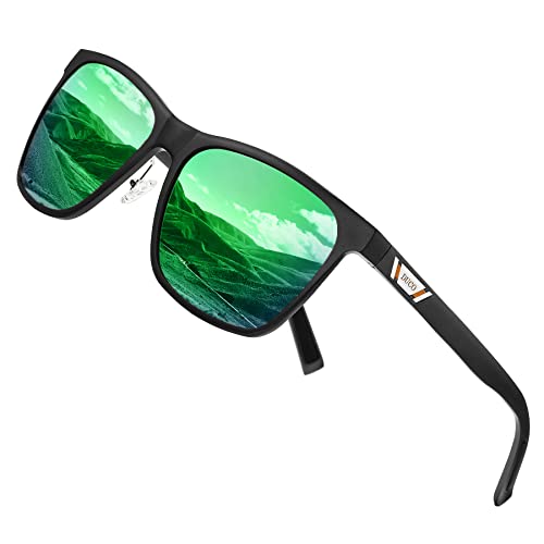 Image of DUCO Mens Sunglasses Polarized UV Protection Retro Rectangular Frame Sun Glasses for Driving Fishing 100% UV Blocking 3029H