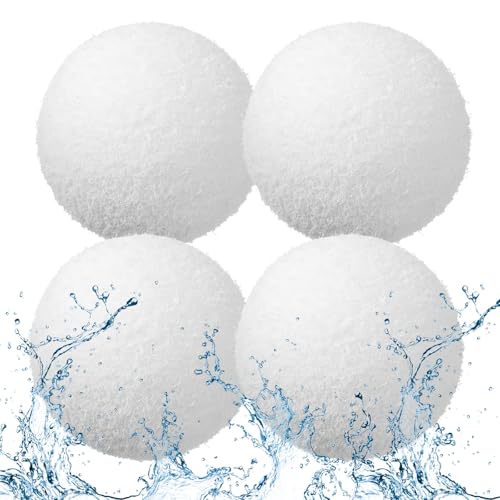 Wlleoaa 4pcs Scum Absorbing Ball for Hot Tub Scum and Pool Pool Cleaner Scum Balls Scum Eliminating Ball Reusable Scum Balls Scum Eliminating for Swimming Pools Bathtubs Spas Cleaning